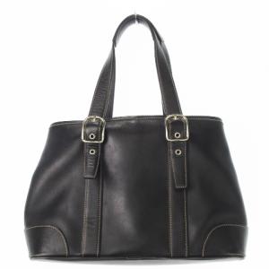 COACH ハンドバッグ トートバッグ レザー 革 チャーム付き 黒 ブラック 7588 /CK5 GY17