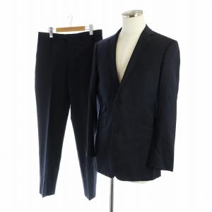 シングルスーツ セットアップ 上下 テーラードジャケット パンツ ストライプ ジップフライ 長袖 総裏地