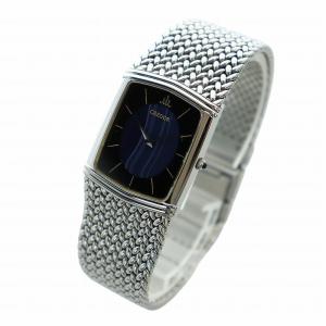 SEIKO CREDOR 腕時計 クォーツ スクエア 黒文字盤 シルバー色 6730-5331