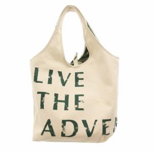 HUNTING WORLD トートバッグ リバーシブル 総柄 ナイロン キャンバス カーキ 白 ホワイト /HO 0222 GY18