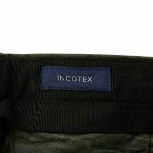INCOTEX スリムフィット SLIM FIT パンツ テーパード ストレッチ ジップフライ 42 XS カーキ /XZ
