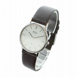 SEIKO シャリオ Chariot 腕時計 ウォッチ クォーツ 白文字盤 レザーベルト シルバー色 茶 ブラウン