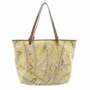 トートバッグ ハンドバッグ PVC レザーロゴ  プッチ柄 総柄 マルチカラー /BB MT GY18