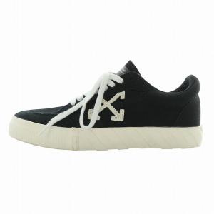2013 VULCANIZED スニーカー キャンバス ローカット ロゴ 42 27cm 黒 ブラック