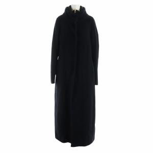 ロング コート ウール 42 ブラック