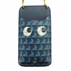 ANYA HINDMARCH I AM A Plastic Bag Eyes phone pouch スマホショルダー 斜め掛け レザー