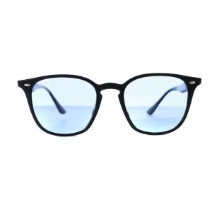 サングラス 眼鏡 めがね カラーレンズ セルフレーム 黒縁 ロゴ 5220 150 黒 ブラック 青 ブルー