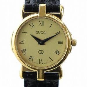 ジャンク品 腕時計 ウォッチ クォーツ ローマン ロゴ ゴールド色 黒 ブラック 3400F GY18