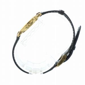 GUCCI ジャンク品 腕時計 ウォッチ クォーツ ローマン ロゴ ゴールド色 黒 ブラック 3400F GY18