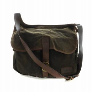 ショルダーバッグ 斜め掛け スエード レザー ベルト ロゴ 茶 ブラウン GY18