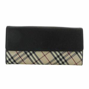 長財布 ノバチェック ブラック ベージュ