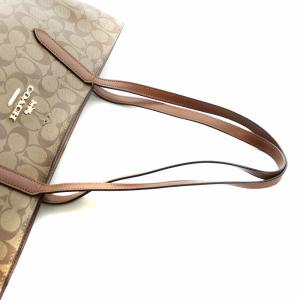 COACH トートバッグ PVC レザー ロゴ シグネチャー 茶 ブラウン F67108 GY18 /MQ