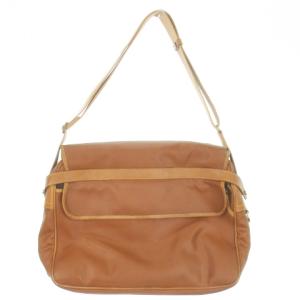 HUNTING WORLD ショルダーバッグ レザー ロゴ 茶 ブラウン