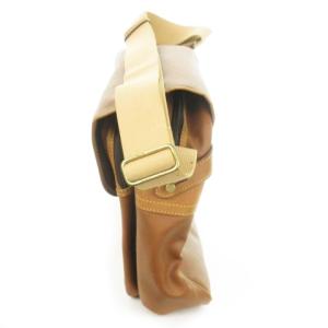 HUNTING WORLD ショルダーバッグ レザー ロゴ 茶 ブラウン