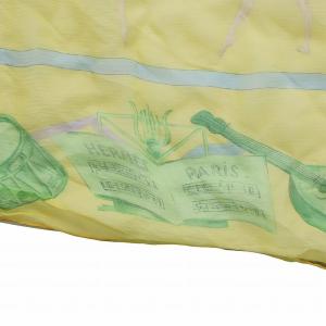 HERMES カレ 90 LA DANCE ラ ダンス バレリーナ スカーフ シルク イエロー