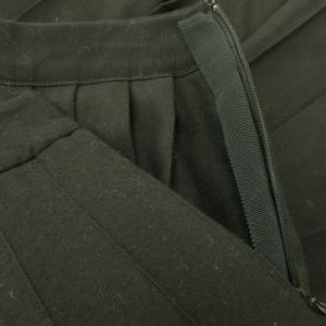 MARGARET HOWELL プリーツスカート ひざ丈 ウール 2 M 黒 ブラック /AH7 GY37