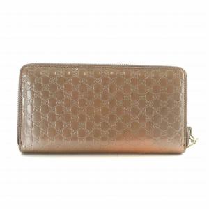 GUCCI 長財布 エナメル マイクロGG ピンク 303260