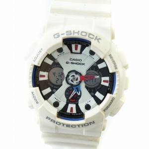 腕時計 ウォッチ クォーツ デイト カレンダー付き ロゴ アナデジ 白 ホワイト GA-120TR GY18