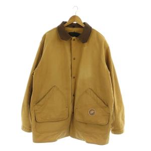 ジャケット ブルゾン ダック地 切替 ライナー付 USA製 L ベージュ /MY OS GY27 AX