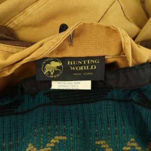 HUNTING WORLD ジャケット ブルゾン ダック地 切替 ライナー付 USA製 L ベージュ /MY OS GY27 AX