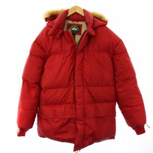 カラコラム KARAKORAM ダウンジャケット フード フェイクファー アウター M 赤 0608989