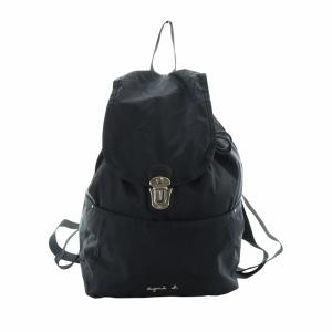 リュックサック デイバッグ ナイロン ロゴ 黒 ブラック GY18 /MQ