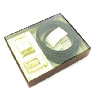 バックル 2点セット ベルト ロゴ刻印 リバーシブル ベルト社外品 ゴールドカラー /CK3 GY18