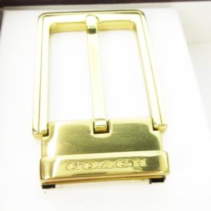 COACH バックル 2点セット ベルト ロゴ刻印 リバーシブル ベルト社外品 ゴールドカラー /CK3 GY18