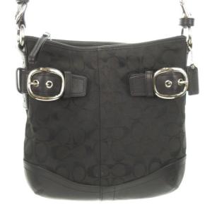 ハンドバッグ ショルダーバッグ 2way ベルトデザイン キャンバス レザー 黒 ブラック F19682