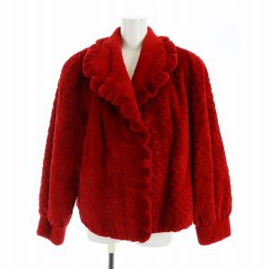 銀サガ 毛皮コート シェアードミンクファー F レッド