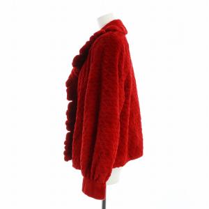 SAGA MINK 銀サガ 毛皮コート シェアードミンクファー F レッド