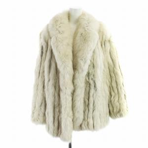 銀サガ ロティニー ROTINY 毛皮コート シルバーフォックスファー 総裏地 長袖 ミドル 9 M グレー