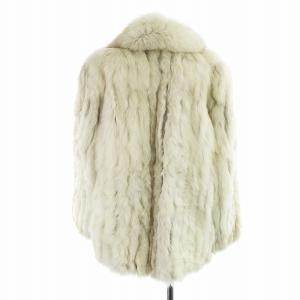 SAGA FOX 銀サガ ロティニー ROTINY 毛皮コート シルバーフォックスファー 総裏地 長袖 ミドル 9 M グレー