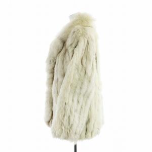 SAGA FOX 銀サガ ロティニー ROTINY 毛皮コート シルバーフォックスファー 総裏地 長袖 ミドル 9 M グレー