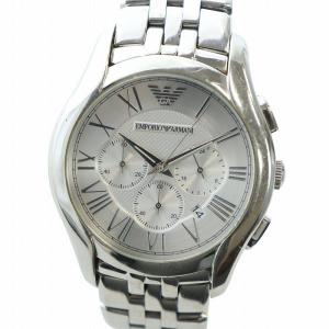 EMPORIO ARMANI 腕時計 ウォッチ クォーツ クロノグラフ カレンダー付き ロゴ ローマン ラウンド シルバー色 AR-1702
