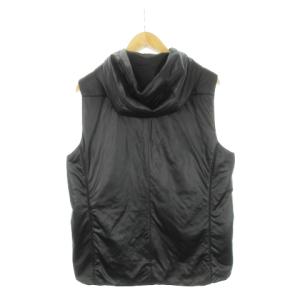 EMPORIO ARMANI 中綿ベスト フーディー ダブルジップ 大きいサイズ XXL 黒 ブラック /AH11 GY18