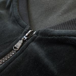 EMPORIO ARMANI UNDERWEAR ベロアブルゾン ジャンパー ジャケット ジップアップ ロゴ XL 黒 ブラック /CK3