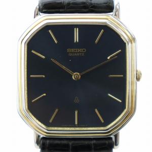 シャリオ Chariot 腕時計 ウォッチ クォーツ 黒文字盤 ロゴ ゴールド色 5930-5600 GY18