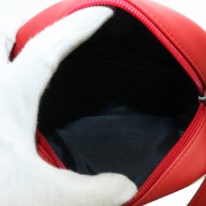 DIESEL ショルダーバッグ ポシェット ミニ レザー Dロゴ エンボス加工 赤 レッド 白 ホワイト /XZ GY18