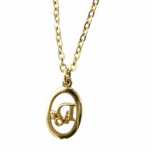 Christian Dior ネックレス アクセサリー ペンダント ロゴ ゴールド色 GY11 /MQ