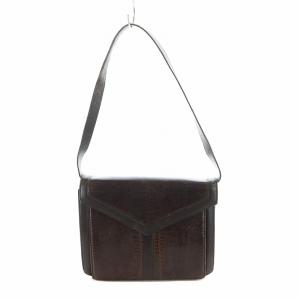 ヴィンテージ ワンショルダー バッグ リザード レザー 茶 ブラウン GY18 /MQ