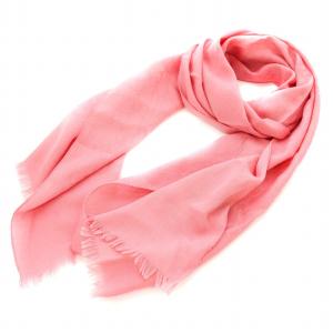 マフラー ストール フリンジ GG柄 ウール シルク混 ピンク