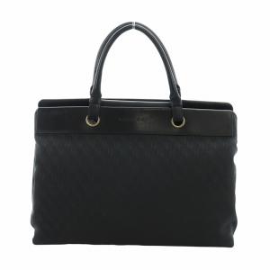 トートバッグ ハンドバッグ  BV ロゴ モノグラム キャンバス レザー 総柄 黒 ブラック GY11