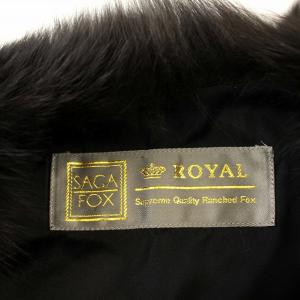 SAGA FOX 金サガロイヤル 毛皮 ベスト フォックス ファー 顔付き F 黒 ブラック /G MT GY18