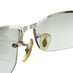 Ray-Ban サングラス 眼鏡 金属フレーム ハーフリム バネ丁番 ロゴ 6315 シルバー色 RB3186 /MN5