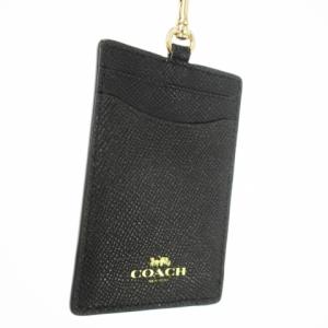 COACH IDカードケース 定期ケース カードケース PVC レザー ロゴ 配色 黒 ブラック