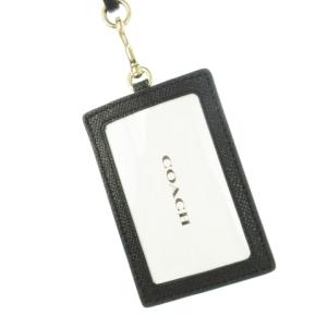 COACH IDカードケース 定期ケース カードケース PVC レザー ロゴ 配色 黒 ブラック