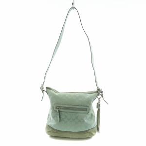 ショルダーバッグ キャンバス レザー スエード シグネチャー ライトブルー J04K-9349 /NQ