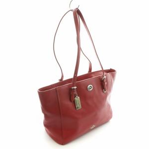 COACH ハンドバッグ レザー ロゴ ターンロック レッド 36455 /NQ GY18 MT