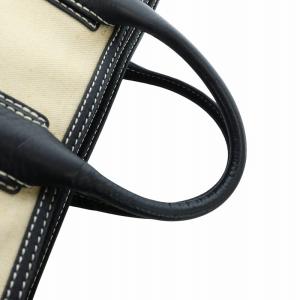 HIROFU トートバッグ ハンド キャンバス レザー 型押しロゴ ベージュ 13239M GY18 /MQ